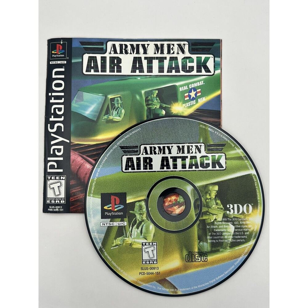 Army Men: Air Attack PlayStation 1 PS1 Disc Manual Reg Card Tested Works